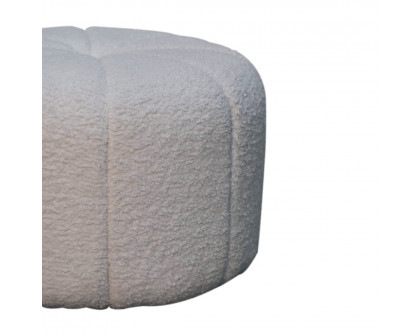 Artisan Circus Footstool - White, Boucle