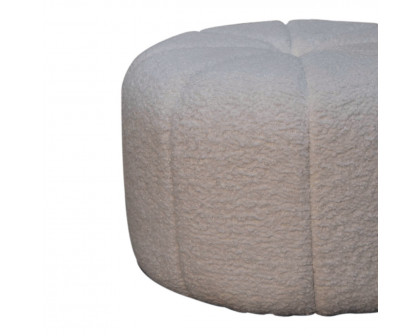 Artisan Circus Footstool - White, Boucle