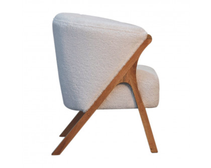 Artisan™ Minimalistic Chair - White, Boucle