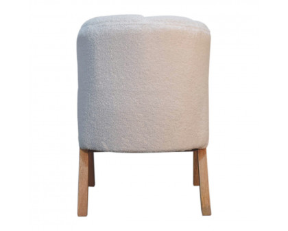 Artisan™ Minimalistic Chair - White, Boucle