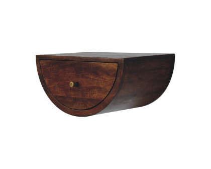 Artisan - Crescent Floating Nightstand in Chestnut