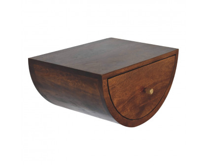 Artisan - Crescent Floating Nightstand in Chestnut