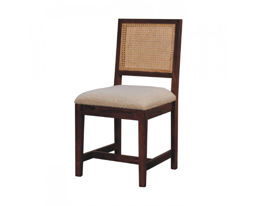 Artisan - Rattan Chair in Cream, Boucle