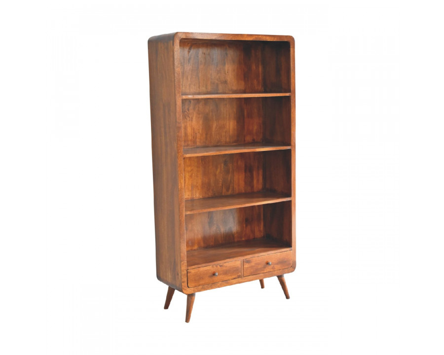 Artisan - Curved Bookcase in Chestnut