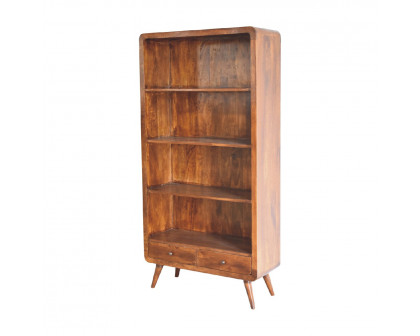 Artisan - Curved Bookcase in Chestnut