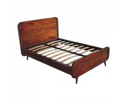 Artisan - Curved Double Bed in Chestnut