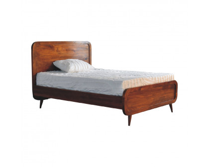 Artisan - Curved Double Bed in Chestnut