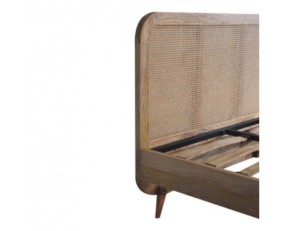 Artisan - Rattan Bed in Oak-Ish