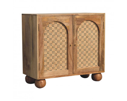 Artisan - Rattan Ball Cabinet in Oak-Ish