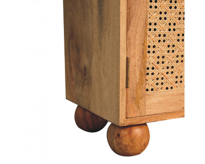 Artisan - Rattan Ball Cabinet in Oak-Ish