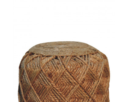 Artisan Jute Fibre Footstool - Large