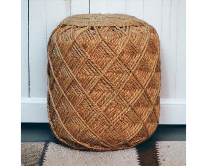 Artisan Jute Fibre Footstool - Large