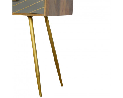 Artisan - Writing Desk in Cement/Brass