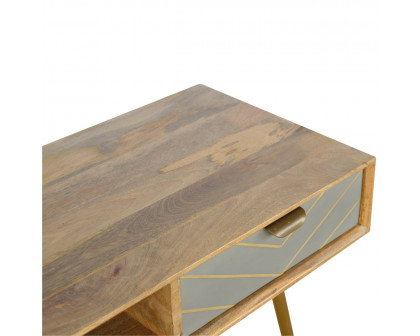 Artisan - Writing Desk in Cement/Brass