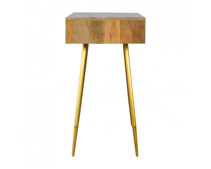 Artisan - Writing Desk in Cement/Brass