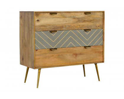 Artisan - Inlay Chest in Sleek Cement Brass