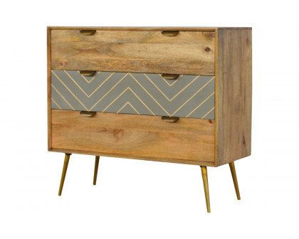 Artisan - Inlay Chest in Sleek Cement Brass