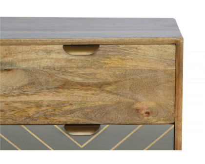 Artisan - Inlay Chest in Sleek Cement Brass