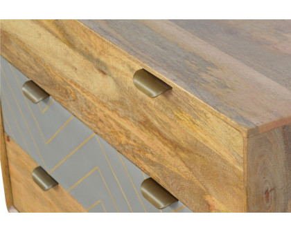 Artisan - Inlay Chest in Sleek Cement Brass