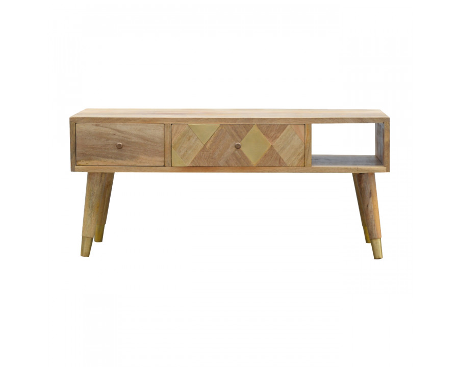 Artisan - Gold Inlay Media Unit in Oak-Ish