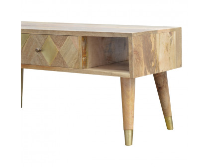 Artisan - Gold Inlay Media Unit in Oak-Ish