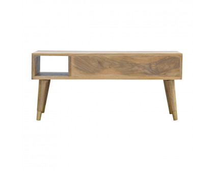 Artisan - Gold Inlay Media Unit in Oak-Ish