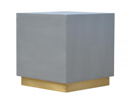 Artisan - Sleek Cement Occasional Footstool