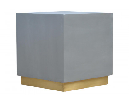 Artisan - Sleek Cement Occasional Footstool