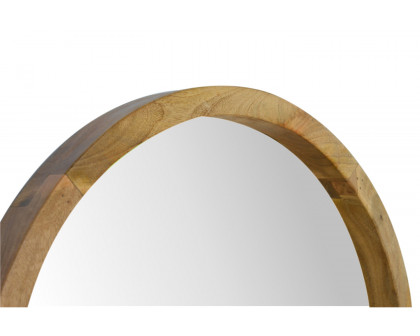 Artisan - Wooden Round Mirror with 1 Shelf