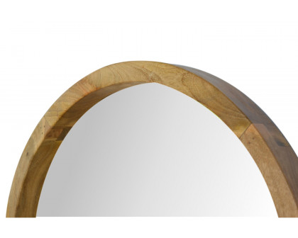 Artisan - Wooden Round Mirror with 1 Shelf