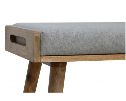 Artisan Tray Style Footstool - Gray Tweed