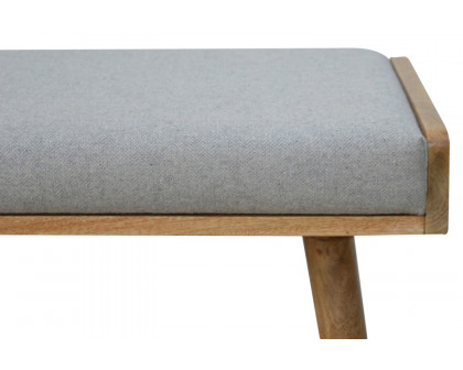 Artisan Tray Style Footstool - Gray Tweed