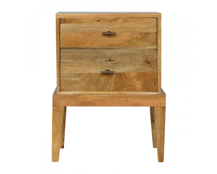 Artisan - Solid Nightstand with T-Bar Knobs in Oak-Ish, Wood