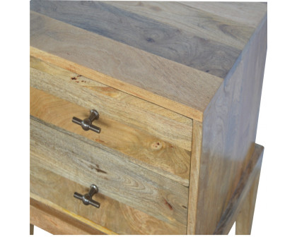 Artisan - Solid Nightstand with T-Bar Knobs in Oak-Ish, Wood