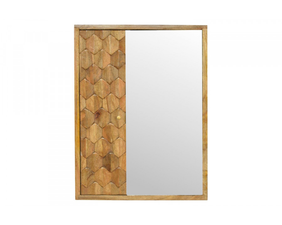 Artisan - Pineapple Carved Sliding Wall Mirror Cabinet