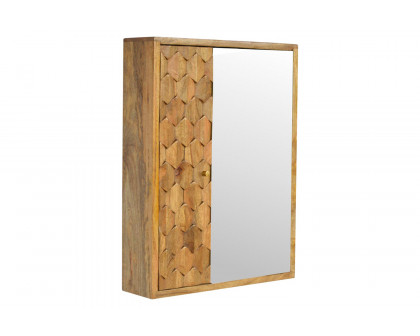 Artisan - Pineapple Carved Sliding Wall Mirror Cabinet