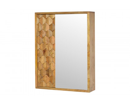 Artisan - Pineapple Carved Sliding Wall Mirror Cabinet