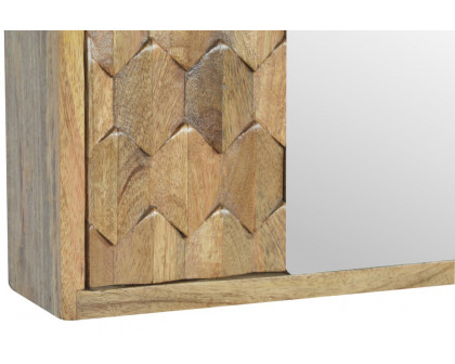 Artisan - Pineapple Carved Sliding Wall Mirror Cabinet