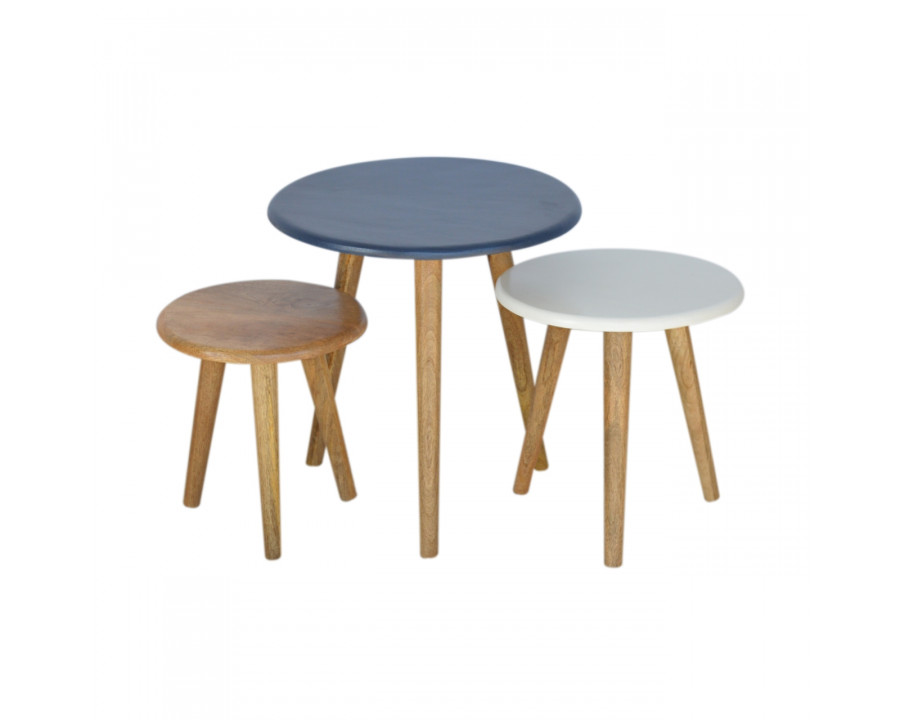 Artisan - Multi Nordic Stool Set of 3