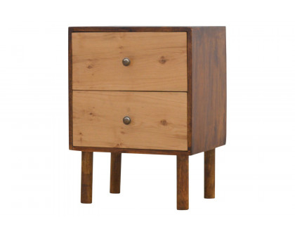 Artisan - 2 Drawer Nightstand with Oak Wood Drawer Fronts