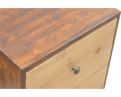 Artisan - 2 Drawer Nightstand with Oak Wood Drawer Fronts