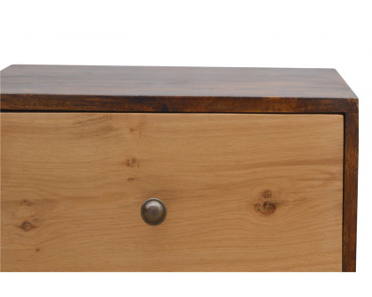 Artisan - 2 Drawer Nightstand with Oak Wood Drawer Fronts