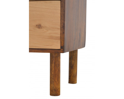 Artisan - 2 Drawer Nightstand with Oak Wood Drawer Fronts