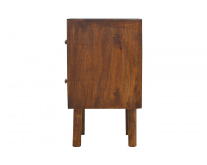 Artisan - 2 Drawer Nightstand with Oak Wood Drawer Fronts