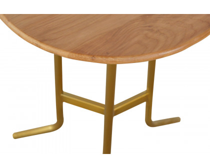 Artisan Caramel Tea Table with Gold Base