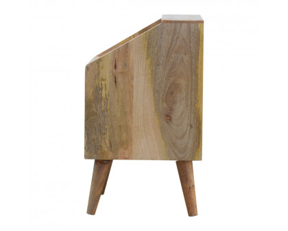 Artisan - Raised Nightstand Table in White/Gray