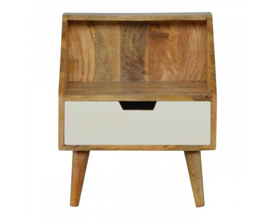 Artisan - Raised Back Painted Nightstand in White