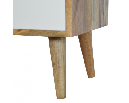 Artisan - Raised Back Painted Nightstand in White