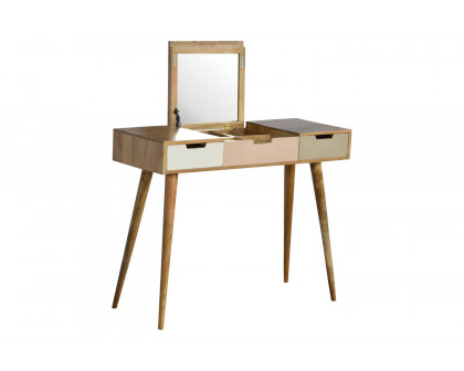 Artisan - Dressing Table with Foldable Mirror in Blush Pink