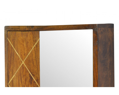 Artisan - Sliding Brass Inlay Wall Mirror Cabinet